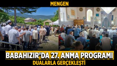 Babahızır'da 27. Anma Programı Dualarla Gerçekleşti