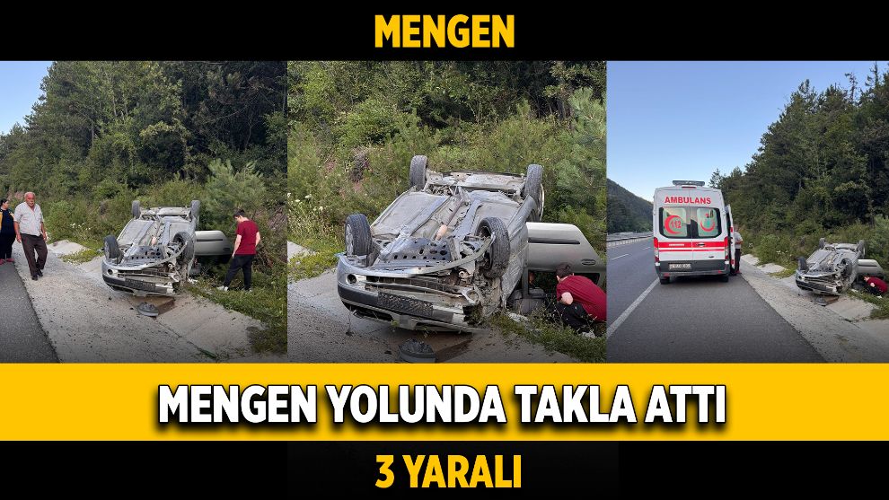 Mengen Yolunda Takla Attı: 3 Yaralı