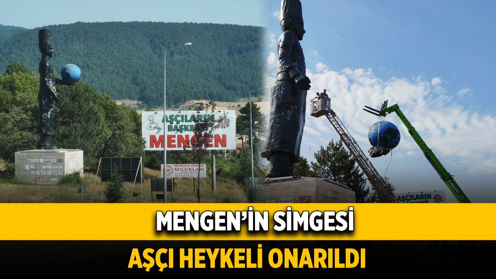 Mengen'in Simgesi Aşçı Heykeli Onarıldı