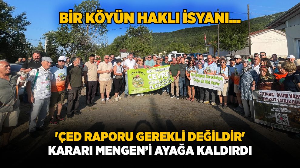 MENGEN HALKI MADEN ARAMASINA KARŞI AYAKLANDI... MENGEN AĞALAR KÖYÜ'NDE PROTESTO!!!