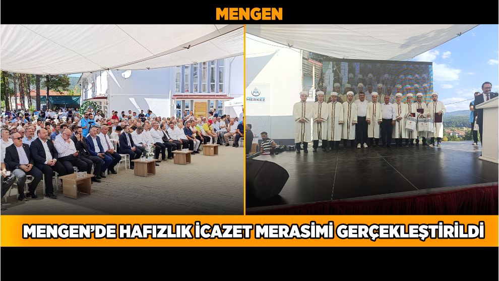 Mengen'de Hafızlık İcazet Merasimi Gerçekleştirildi