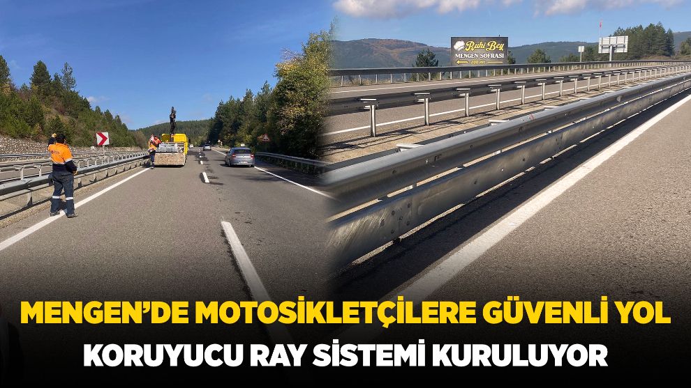Mengen’de Motosikletçilere Güvenli Yol: Koruyucu Ray Sistemi Kuruluyor
