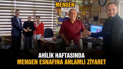 Ahilik Haftasında Mengen Esnafına Anlamlı Ziyaret
