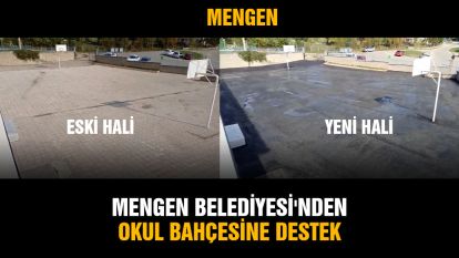 Mengen Belediyesi'nden Okul Bahçesine Destek