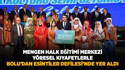 Mengen Halk Eğitimi Merkezi, Yöresel Kıyafetlerle Bolu'dan Esintiler Defilesi'nde Yer Aldı