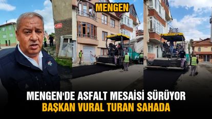 Mengende Asfalt Mesaisi Sürüyor: Başkan Vural Turan Sahada