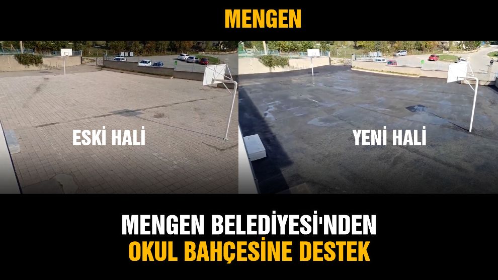 Mengen Belediyesi'nden Okul Bahçesine Destek